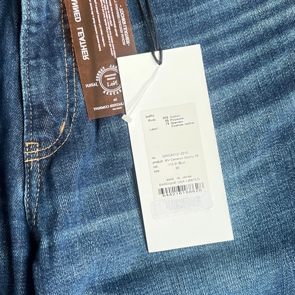 Moussy Vintage Cameron skinny dark blue jeans, 30 NWT - Picture 3 of 6